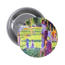 The Couple by Georges Seurat, Vintage Pointillism Pins