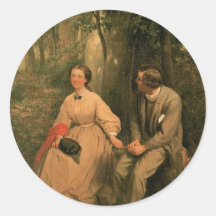 The Courtship by George Cochran Lambdin Sticker