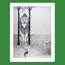 The Cowardly Lion postcards