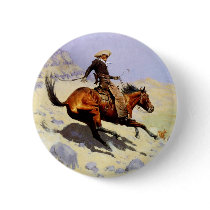 The Cowboy by Remington, Vintage American West Pinback Buttons