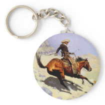 The Cowboy by Remington, Vintage American West Key Chain