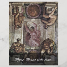 The Creator God, And Four Youths By Michelangelo Flyer Design