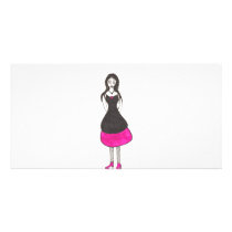 The creepy 80's prom photo card template