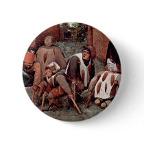The Cripple By Bruegel D. Ä. Pieter (Best Quality) Pinback Buttons