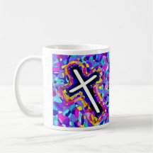 The Cross on vibrant background. Coffee Mug