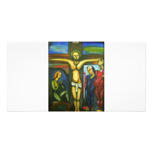 the cross photo greeting card