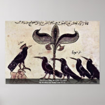 The Crow King And His Council By Arabischer Maler Print