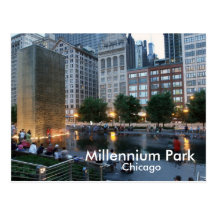 The Crown Fountain, Millennium Park, Chicago Post Cards
