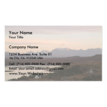 The Cuillin Mountains At Isle Of Skye In Scotland. Business Card Template