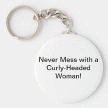 The Curly-Headed Woman Key Chain