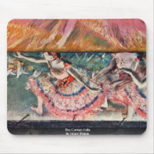 The Curtain Falls By Edgar Degas Mousepad