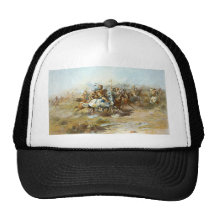 The Custer Fight by Charles Marion Russell Hats