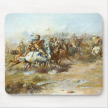 The Custer Fight by Charles Marion Russell Mousepads