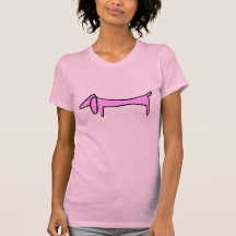 The Dachshund Pink Tee Shirts