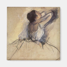 The Dancer by Edgar Degas, Vintage Ballet Fridge Magnets