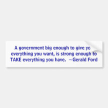 The Danger of Big Gov't Bumper Stickers