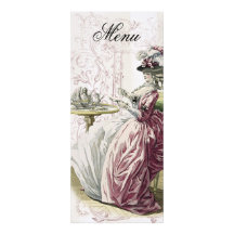 Thé d'après-midi ! Menu, sur la toile Faire-parts
