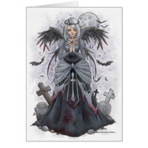 The Dark Priestess Angel Note Card