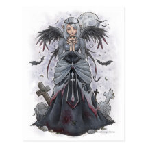 The Dark Priestess Angel Postcard