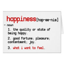 the definition of happiness card