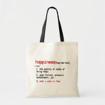 the definition of happiness tote bag