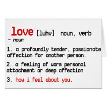 the definition of love card