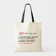 the definition of love tote bag