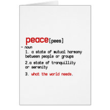the definition of peace card