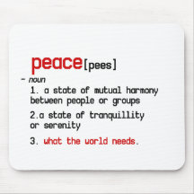 the definition of peace mousepad