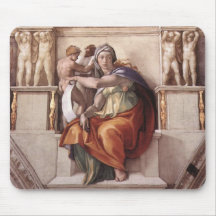 The Delphic Sibyl - Fresco Sistine Chapel Mousepads
