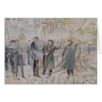 The Departure of Leon Michel Gambetta Card