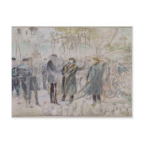 The Departure of Leon Michel Gambetta Postcard