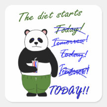 The diet starts… sticker