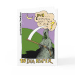 The Dim Reaper Funny Halloween Cartoon Gifts & Tee Greeting Cards