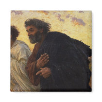 The Disciples Peter and John Running Fridge Magnet