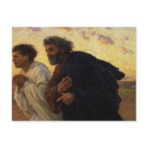 The Disciples Peter and John Running Post Card