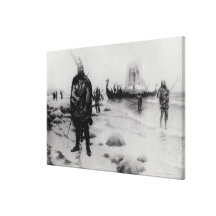 The Discovery of America by Leif Eriksson Gallery Wrapped Canvas