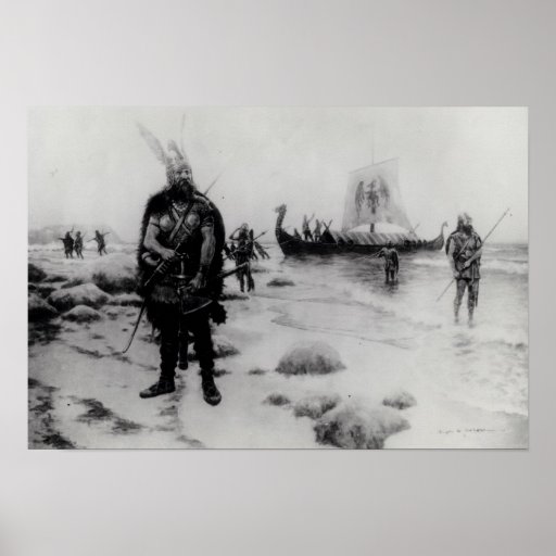 The Discovery of America by Leif Eriksson Poster