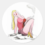 The Diva Round Stickers