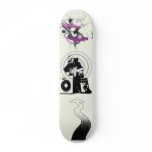 The DJ skateboards