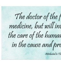The Doctor of the Future Wrapped Canvas Print