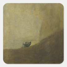The Dog, 1820-23 Square Sticker