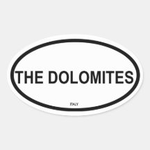 THE DOLOMITES OVAL STICKER