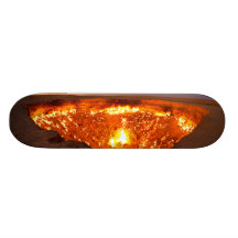 The Door to Hell natural gas field in Derweze Custom Skateboard