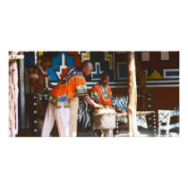 The Drum Beats Of Africa Customized Photo Card