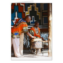 The Drum Beats Of Africa Greeting Card