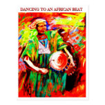 THE DRUMMER MAN 2, DANCING TO AN AFRICAN BEAT POST CARDS