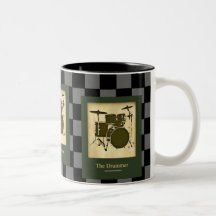 the drummers .  checkers mugs
