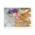 THE DUCHESS GIVES ALICE TIPS IN FLAMINGO CROQUET postcards