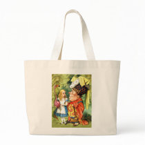 THE DUCHESS INSTRUCTS ALICE IN THE QUEEN'S CROQUET TOTE BAG
